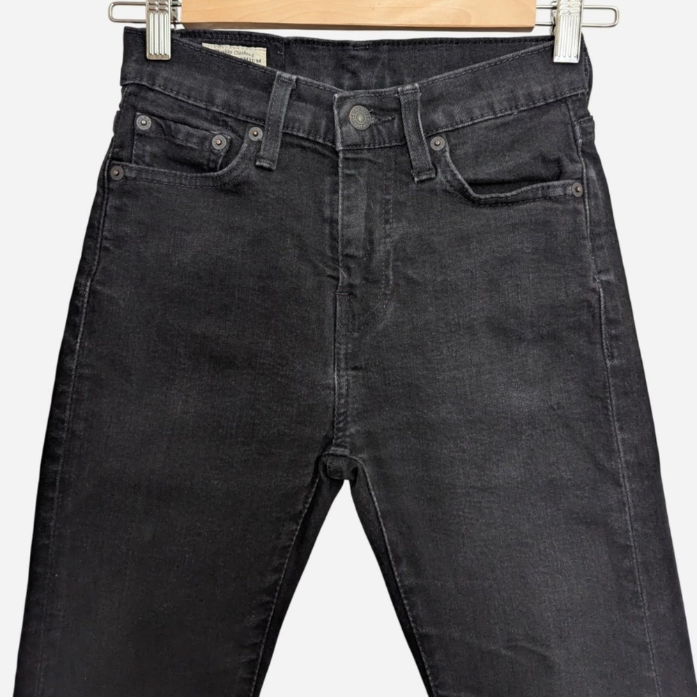Levis' Premium 510 Black Wash Denim Jeans Women's Size 27 Skinny